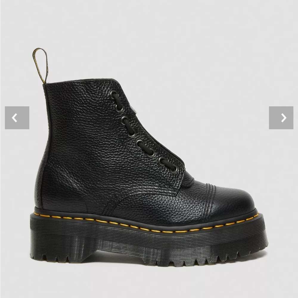 Dr. Martens Sinclair Milled Nappa Leather Platform Boots - Picture 2 of 13